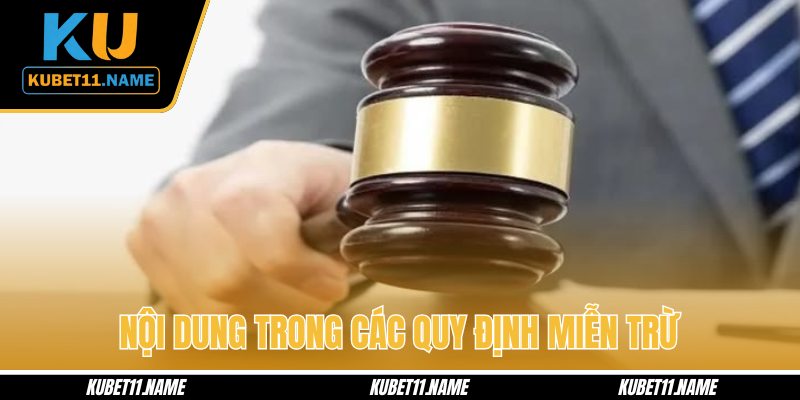 Nội dung trong các quy chuẩn miễn trừ